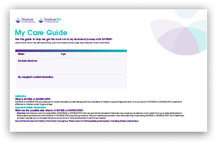 DAYBUE My Care Guide