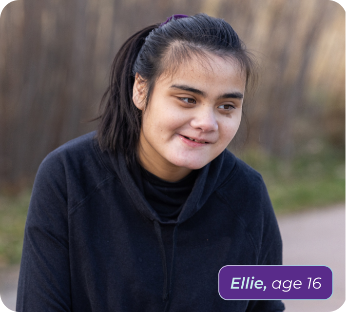 Ellie, age 15, living with Rett syndrome