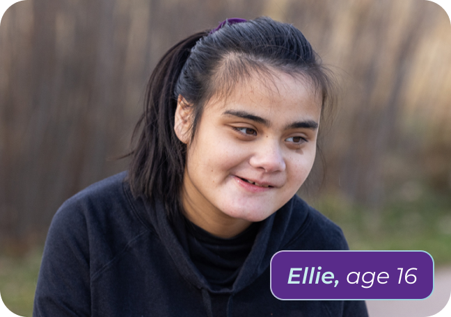 Ellie, age 15, living with Rett syndrome