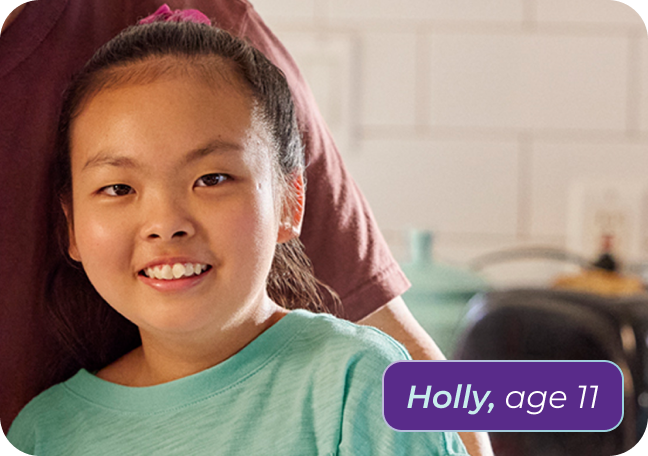 Holly, age 11, living with Rett syndrome