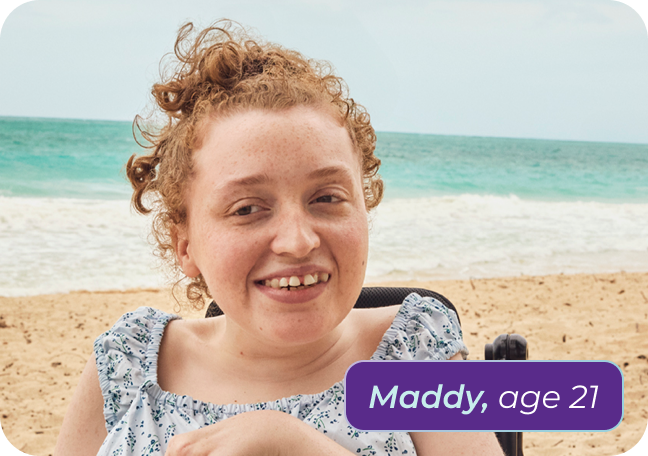 Maddy, age 21, living with Rett syndrome