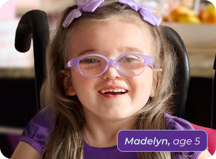 Madelyn, age 5, living with Rett syndrome