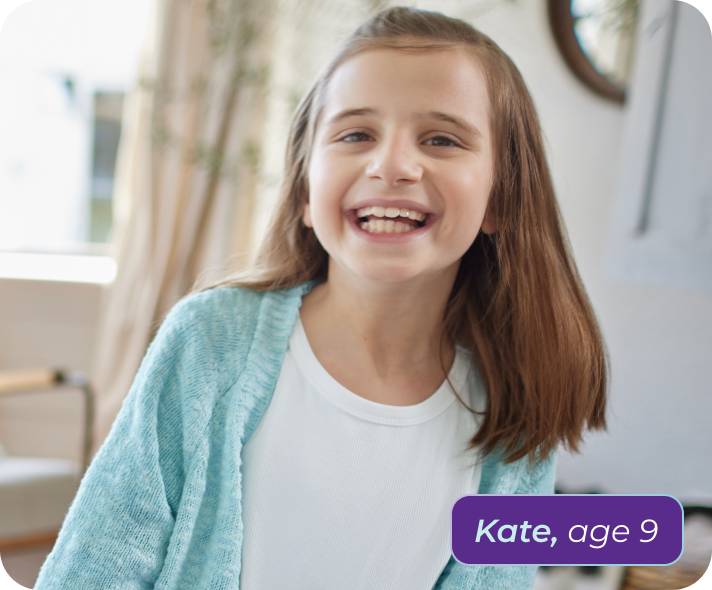 Kate, age 9, living with Rett syndrome