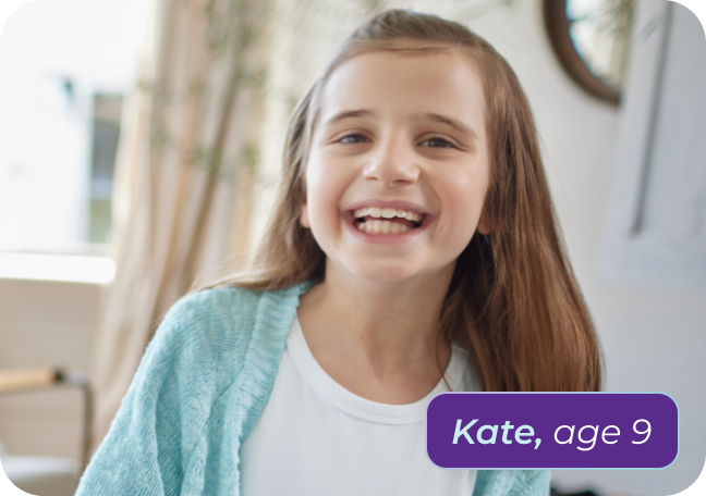Kate, age 9, living with Rett syndrome