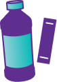 Medicine bottle and G-tube icon